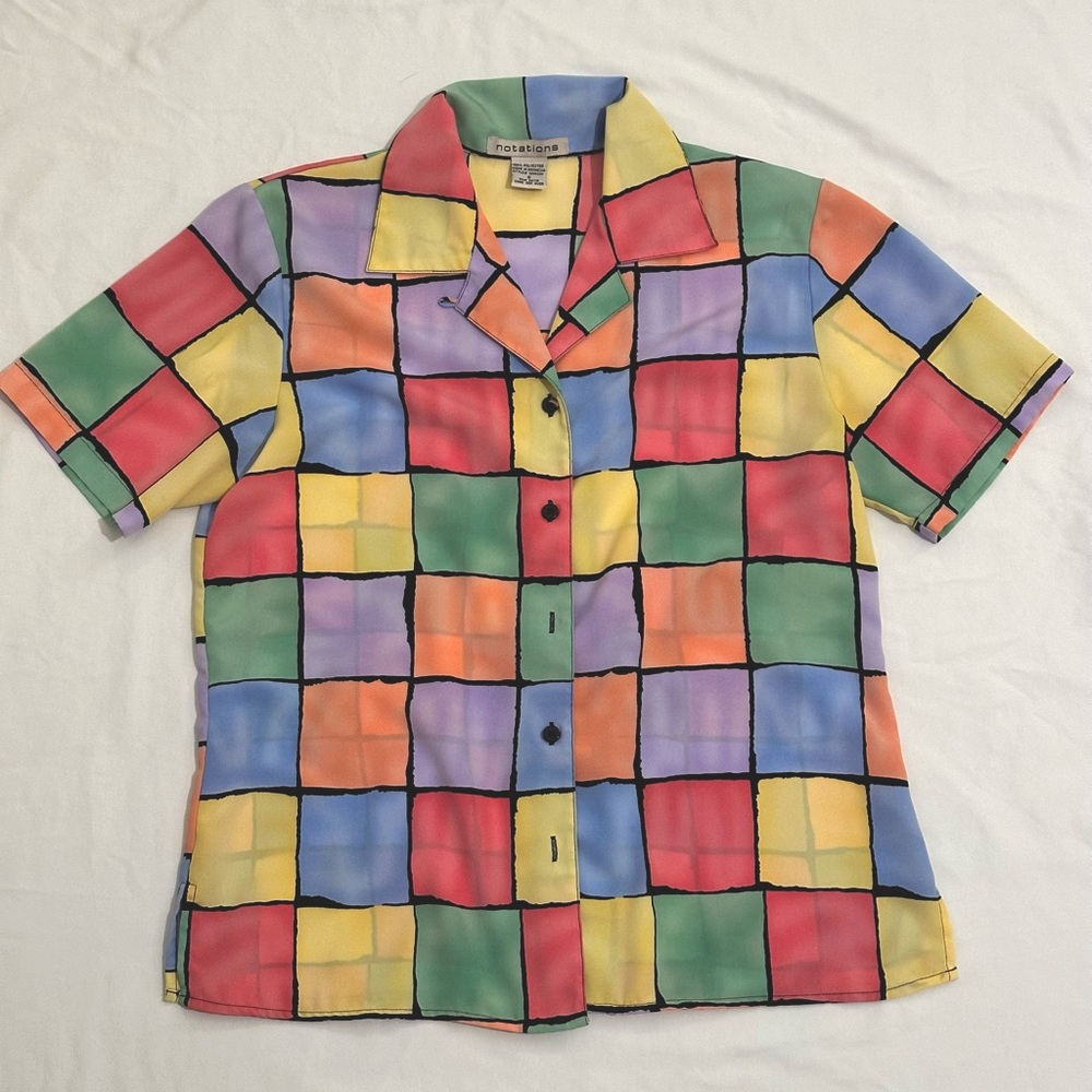 90s Checkerboard Top- S